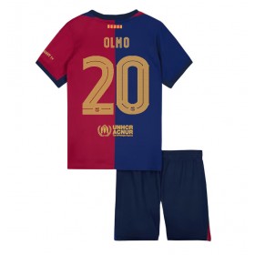 Barcelona Dani Olmo #20 Hemmakläder Barn 2024-25 Kortärmad (+ Korta byxor)